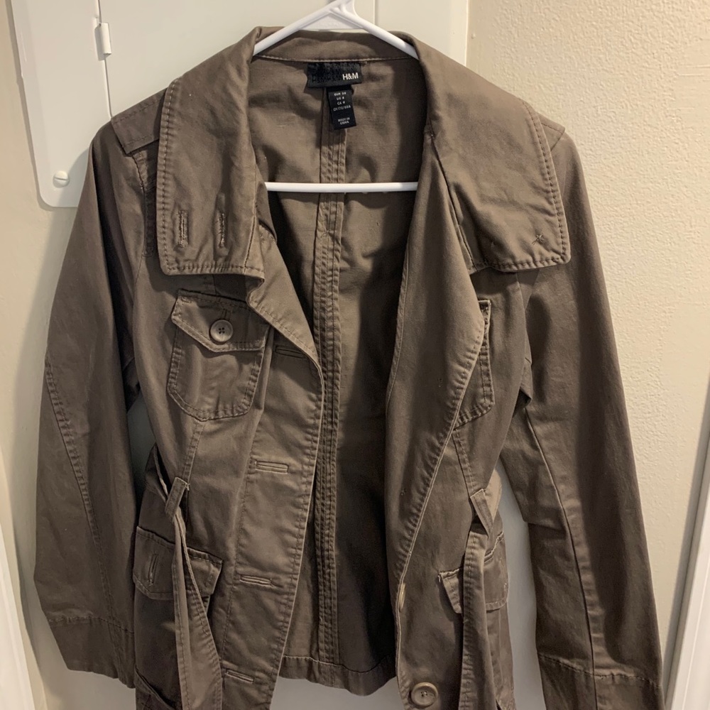 Grey coat. Thinner material